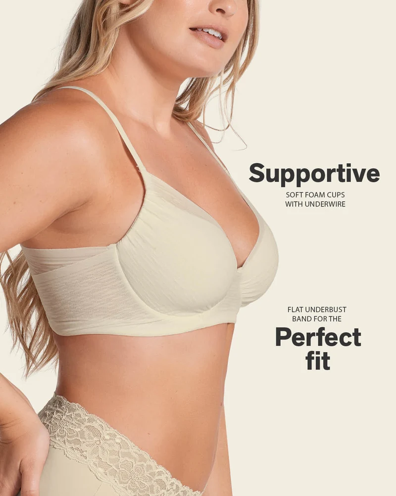 Soutien-gorge confortable avec une couverture complète de la poitrine