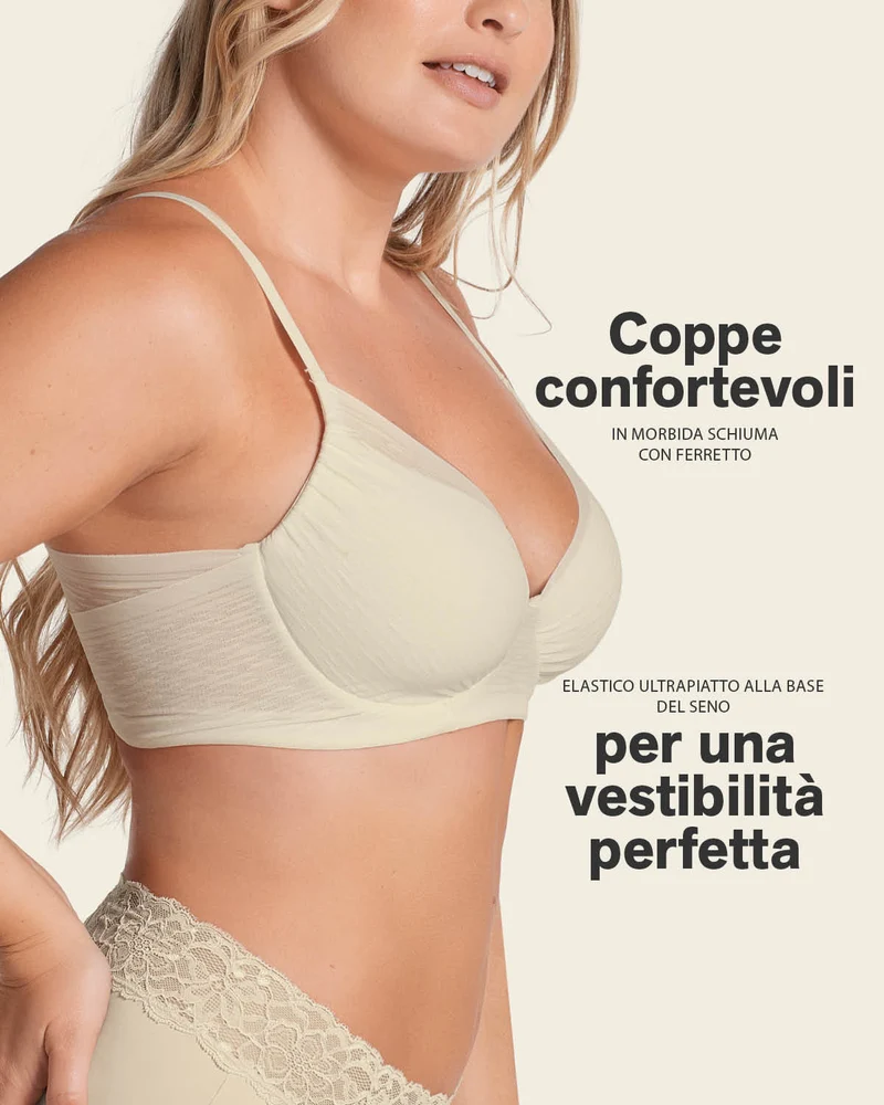 Soutien-gorge confortable avec une couverture complète de la poitrine