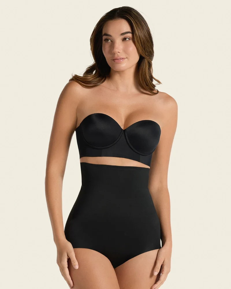 Culotte gainante taille haute avec maintien modéré du ventre et du dos
