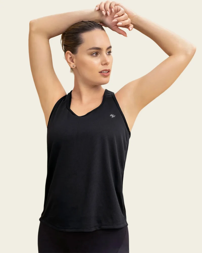 T-shirt de sport semi-ajusté à séchage rapide pour femmes