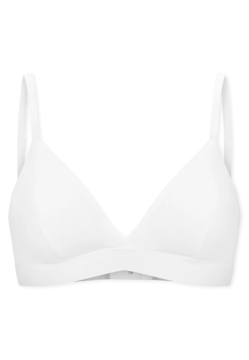 Soft-BH Doppelripp mit herausnehmbaren Pads Weiss - Pure Rib