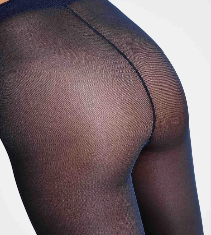 Collant fantaisie effet métallique marine 46D Style