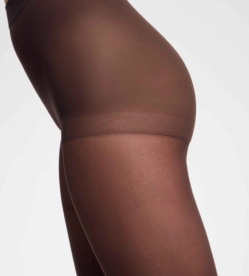 Collant fantaisie effet trompe-l’œil chocolat 25/45D Style