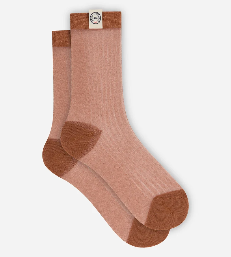 Chaussettes femme rouge vernis Dim x Ines de la Fressange