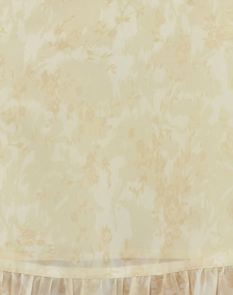 Mini robe Liuka, Smudge Floral Yellow