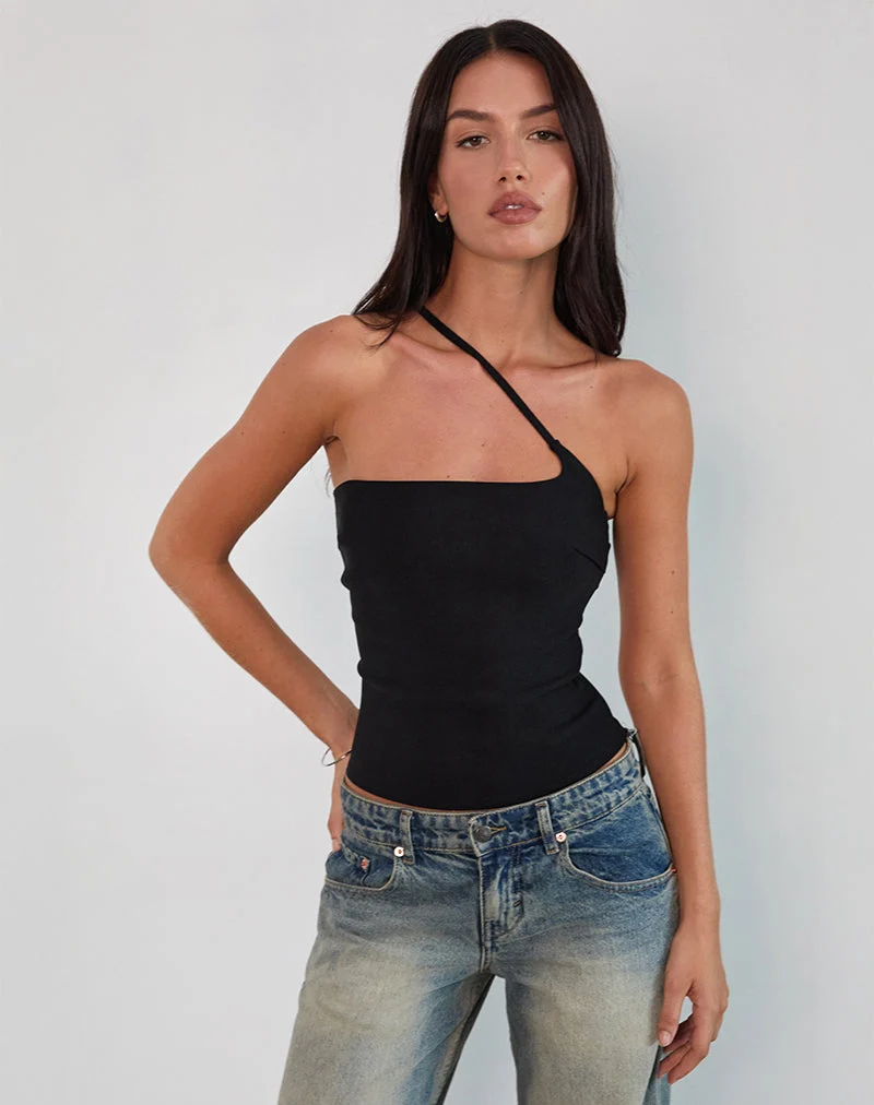 Kacya - Top asymétrique - Noir