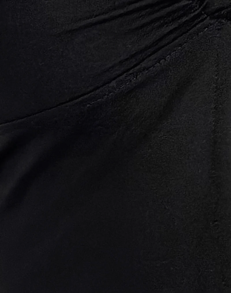 Brea Hardware Butterfly Top in Rayon Jersey Black
