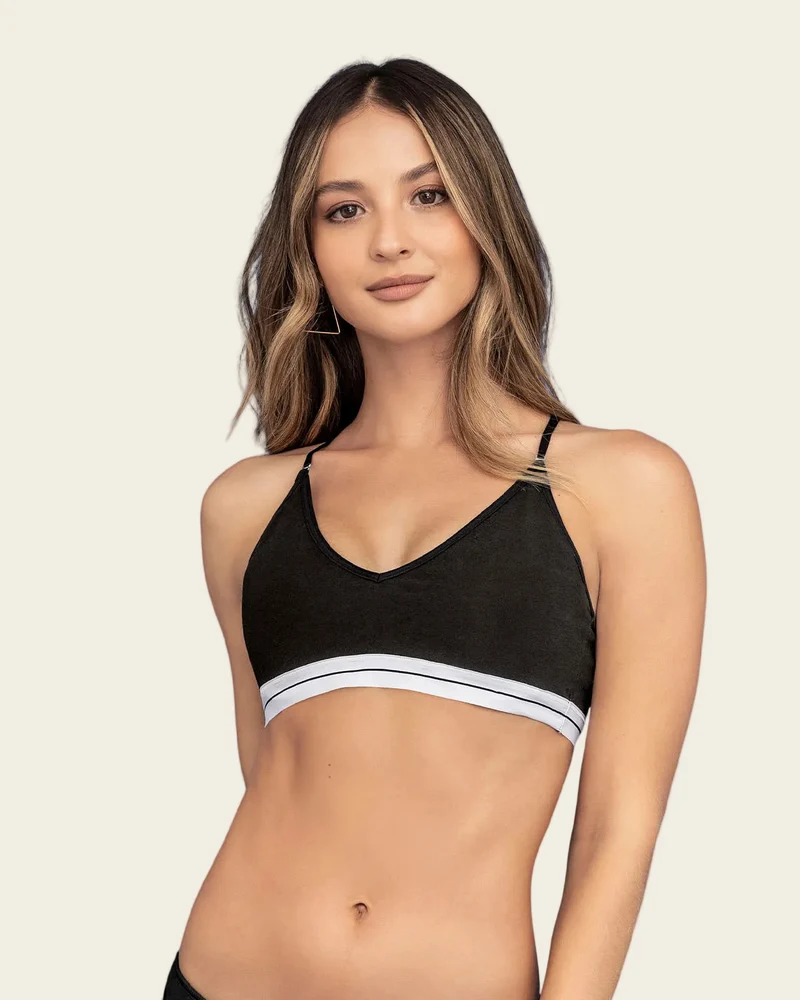 Bralette en coton ultra confortable à bretelles réglables