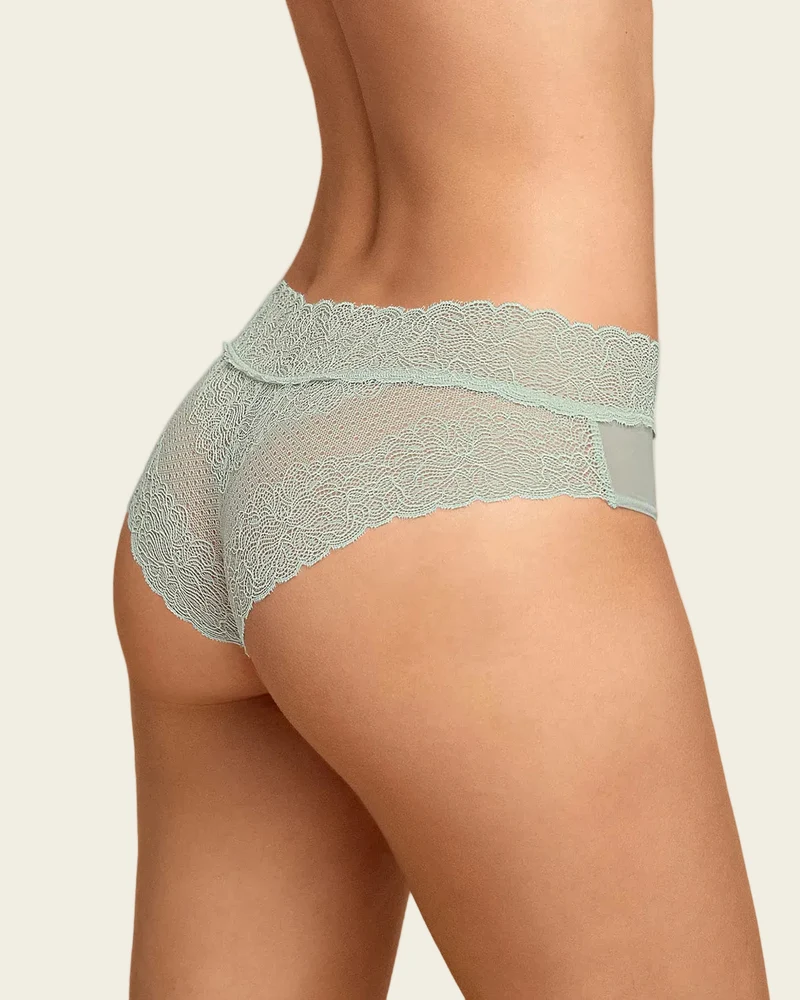 Culotte taille mi-haute en tulle et dentelle seyx