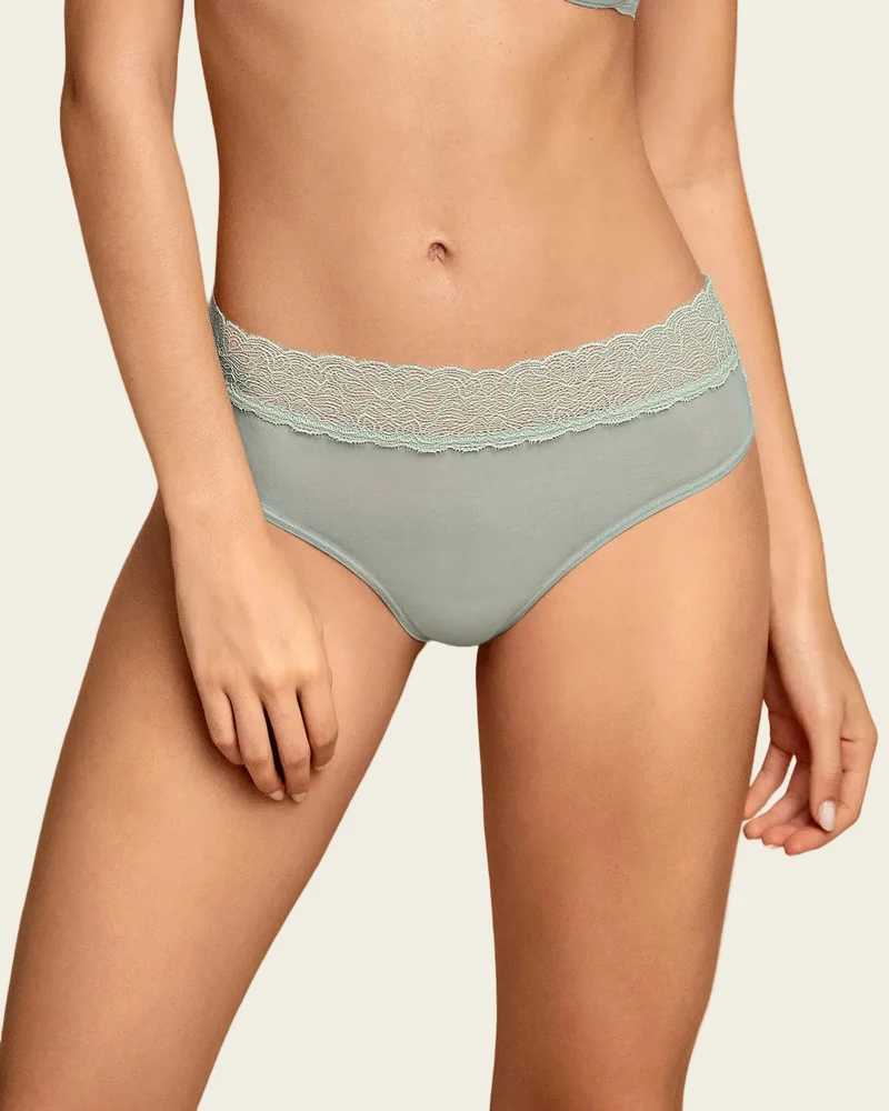 Culotte taille mi-haute en tulle et dentelle seyx