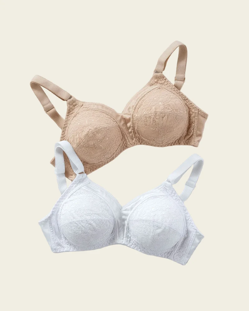 Soutien-gorge à contrôle léger avec bonnets en dentelle