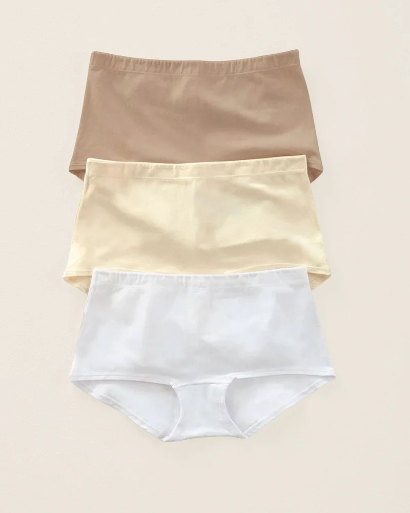 3 boxers en coton stretch avec une bonne couvrance