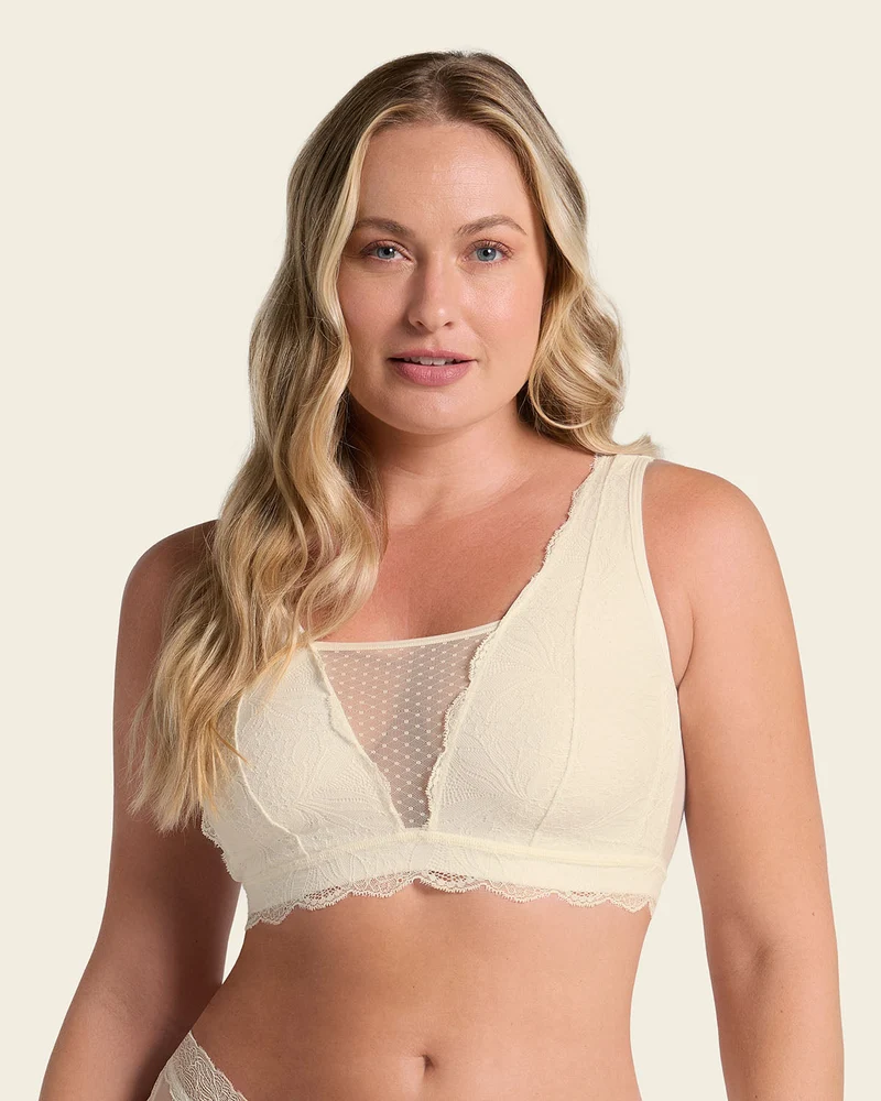 Bralette polyvalente en dentelle idéale pour les prothèses de mastectomie