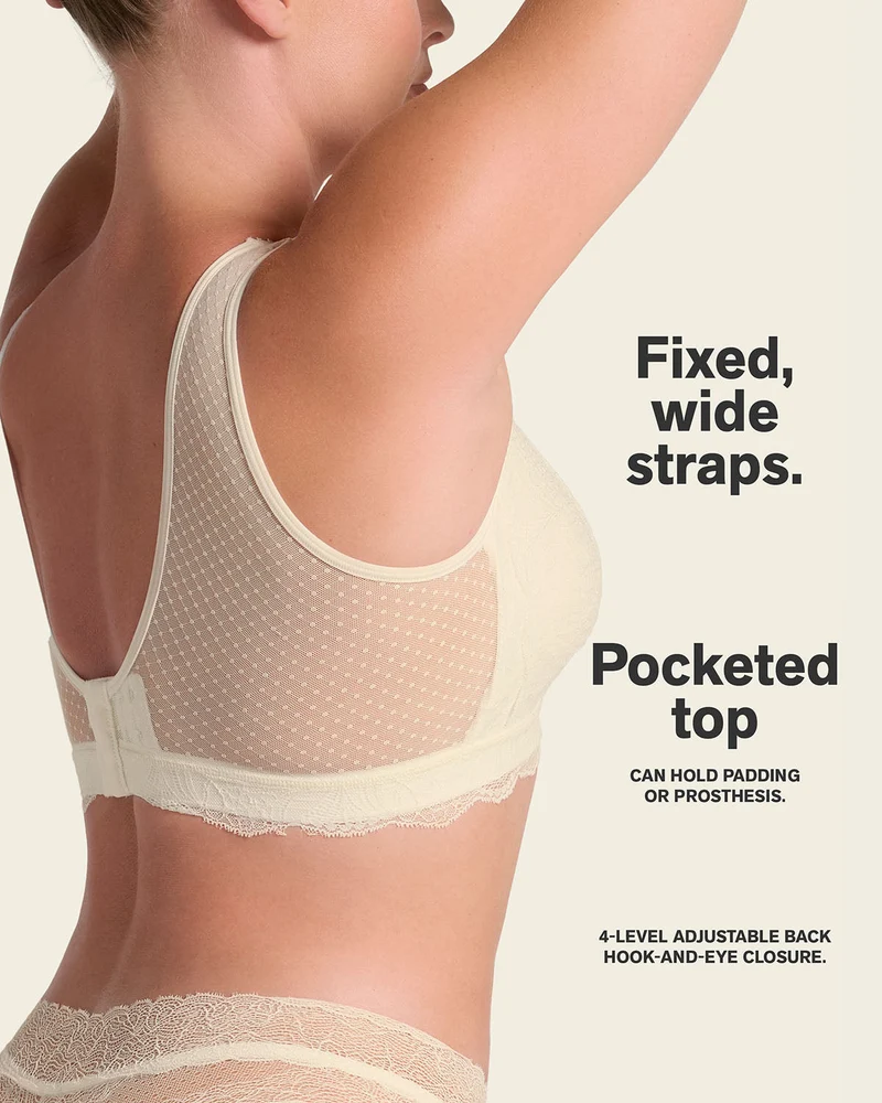 Bralette polyvalente en dentelle idéale pour les prothèses de mastectomie