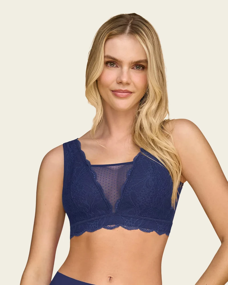 Bralette polyvalente en dentelle idéale pour les prothèses de mastectomie