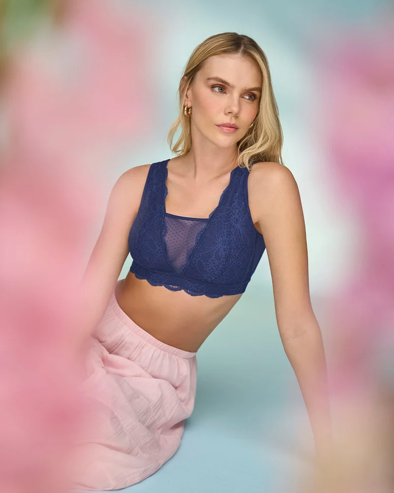 Bralette polyvalente en dentelle idéale pour les prothèses de mastectomie