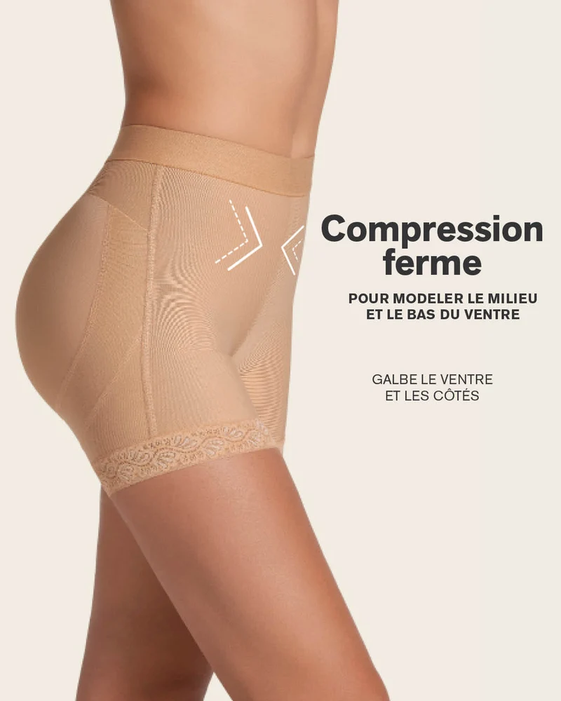 Shorty gainant avec effet fesses liftées