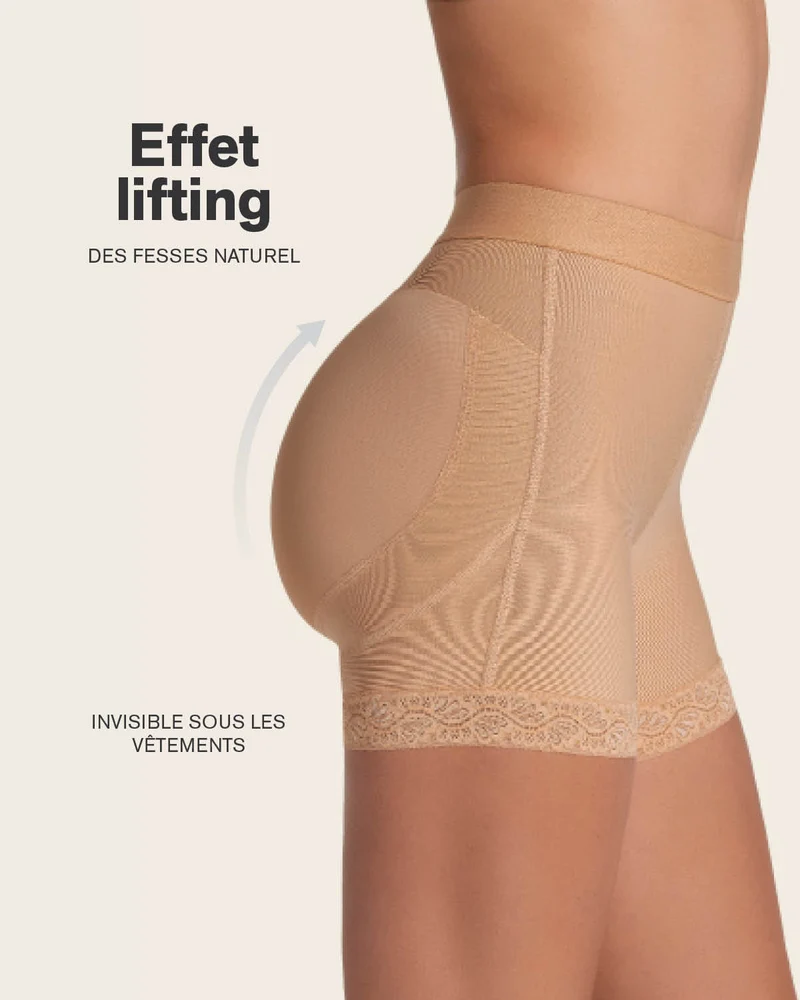 Shorty gainant avec effet fesses liftées