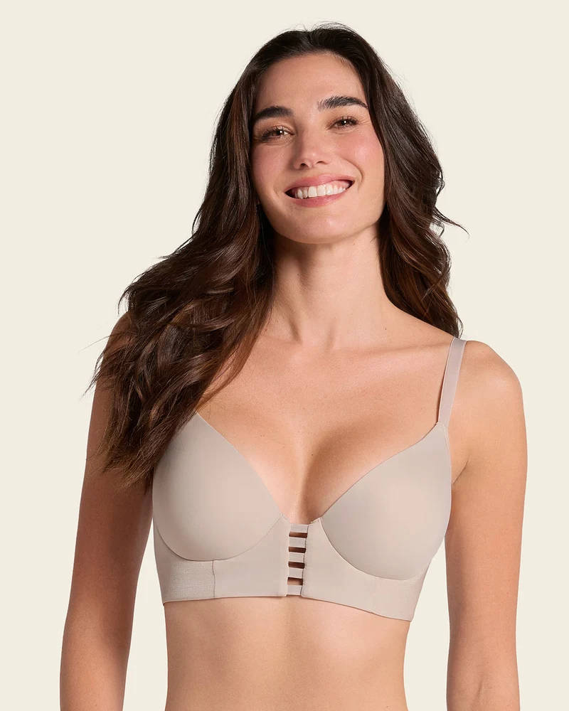Soutien-gorge triangle push-up très couvrant à mémoire de formes