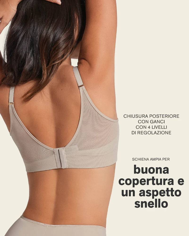 Soutien-gorge triangle push-up très couvrant à mémoire de formes