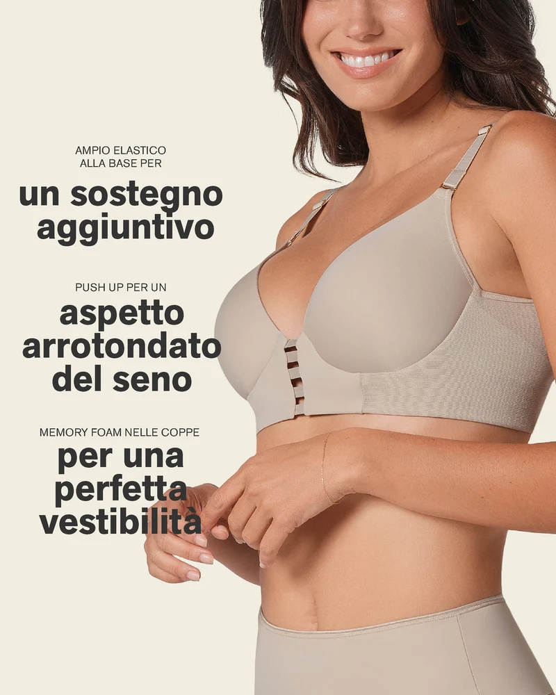 Soutien-gorge triangle push-up très couvrant à mémoire de formes