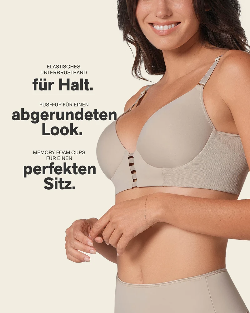 Soutien-gorge triangle push-up très couvrant à mémoire de formes