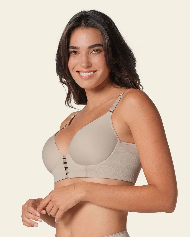 Soutien-gorge triangle push-up très couvrant à mémoire de formes