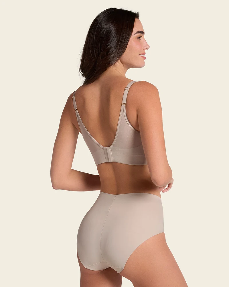 Soutien-gorge triangle push-up très couvrant à mémoire de formes