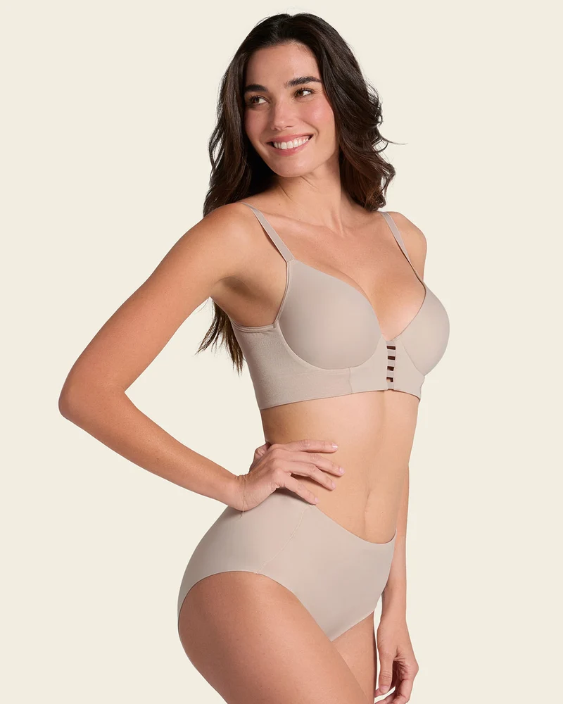 Soutien-gorge triangle push-up très couvrant à mémoire de formes