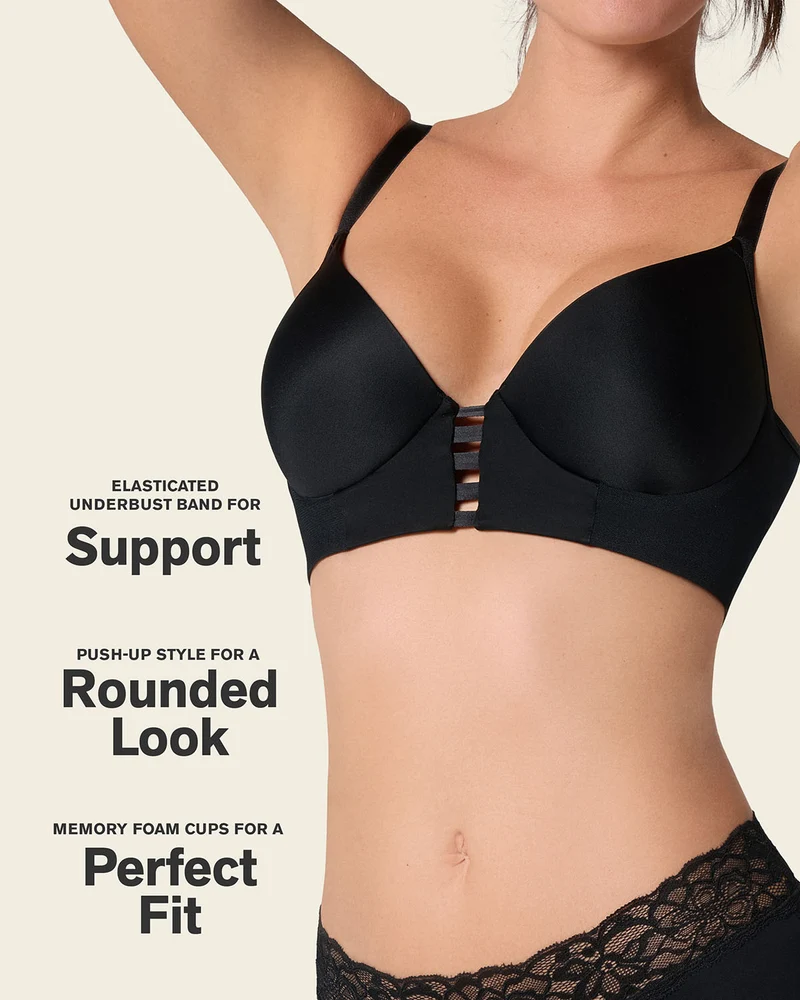 Soutien-gorge triangle push-up très couvrant à mémoire de formes