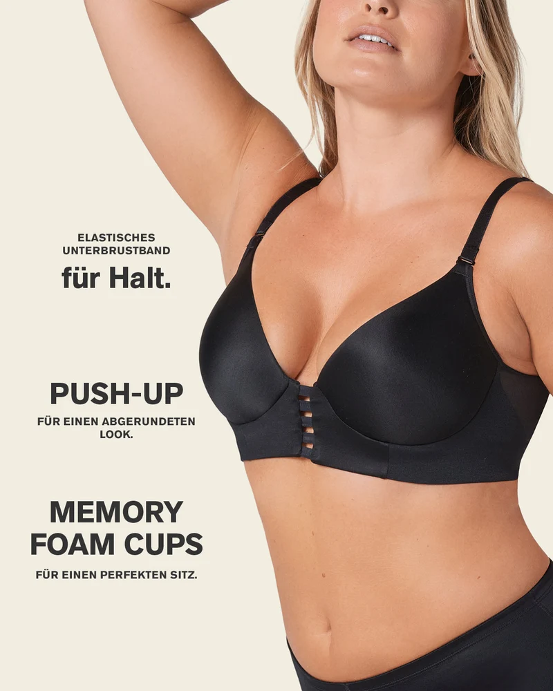 Soutien-gorge triangle push-up très couvrant à mémoire de formes