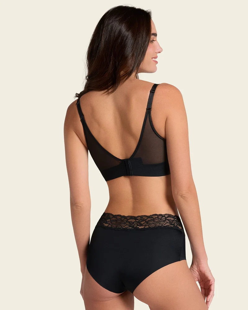 Soutien-gorge triangle push-up très couvrant à mémoire de formes