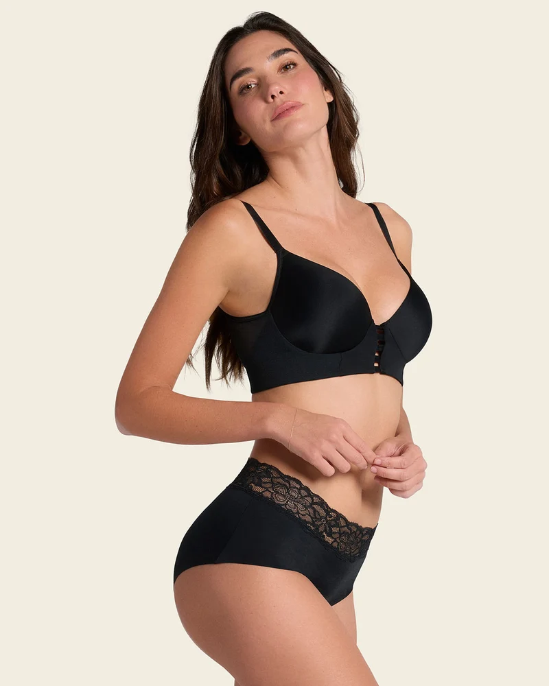 Soutien-gorge triangle push-up très couvrant à mémoire de formes