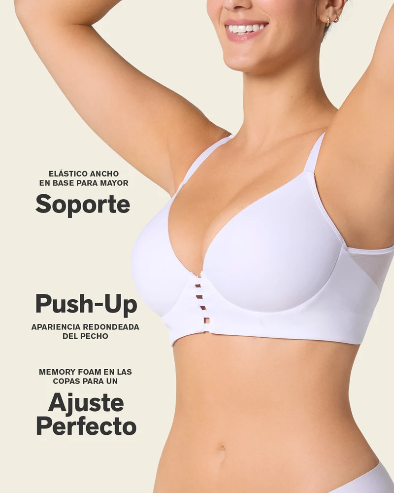 Soutien-gorge triangle push-up très couvrant à mémoire de formes