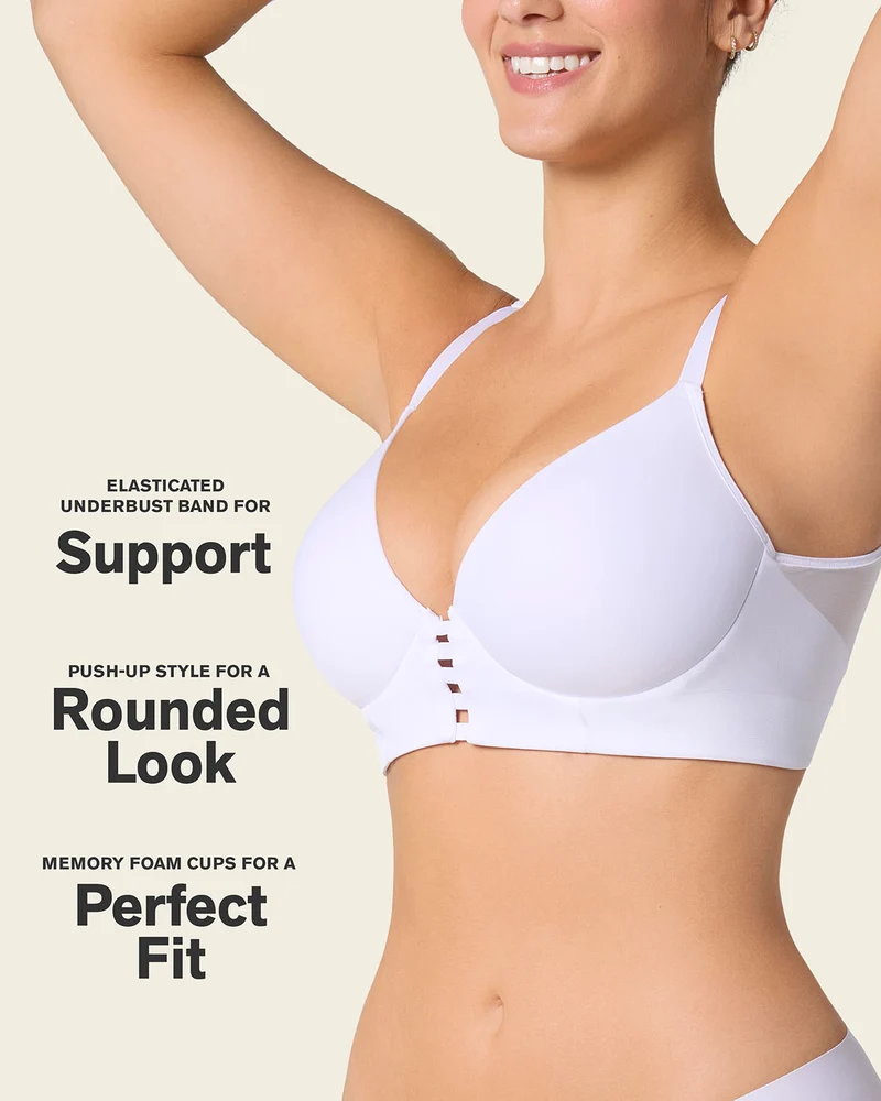 Soutien-gorge triangle push-up très couvrant à mémoire de formes