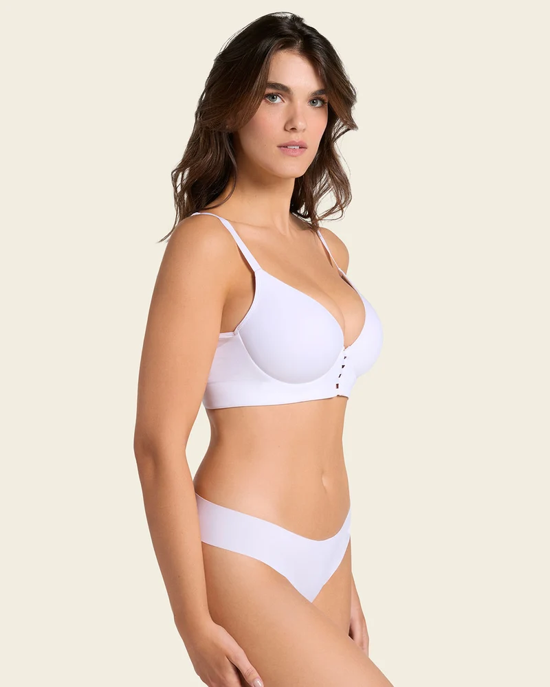 Soutien-gorge triangle push-up très couvrant à mémoire de formes
