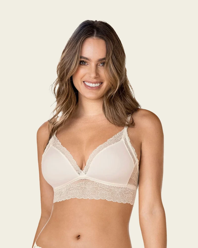 Bralette en dentelle sexy et naturelle