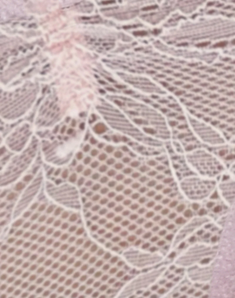 Kukila Culotte brésilienne en dentelle Marys Rose Rose