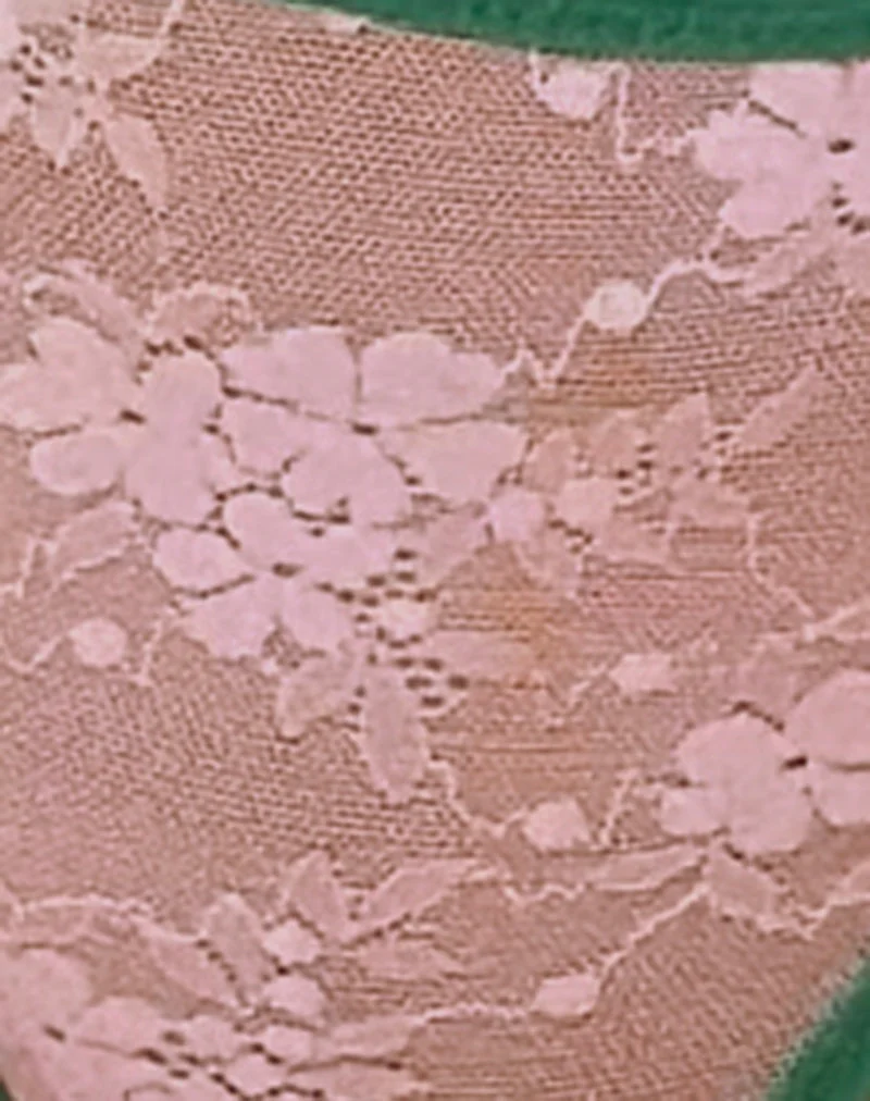 Sarpa Knicker en maille rose avec bordure verte