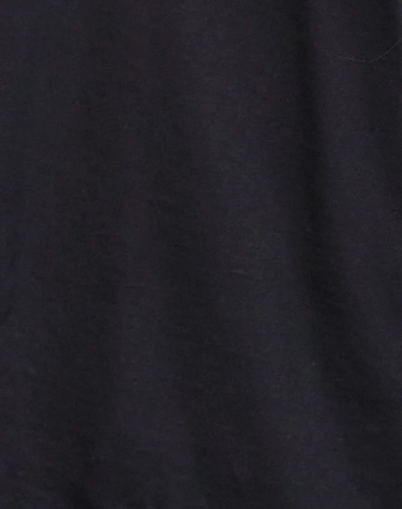 Daman Off-The-Shoulder Basic Top in Black