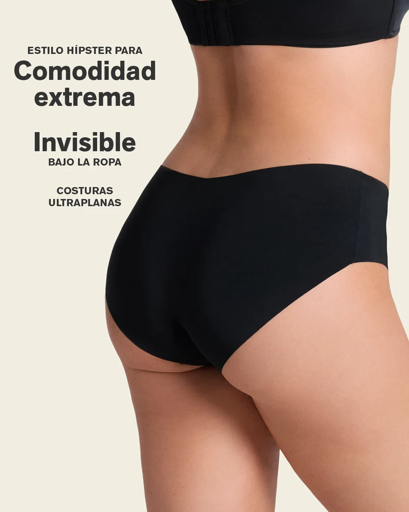 Culotte hipster invisible ultra plate sans élastiques et peu de coutures