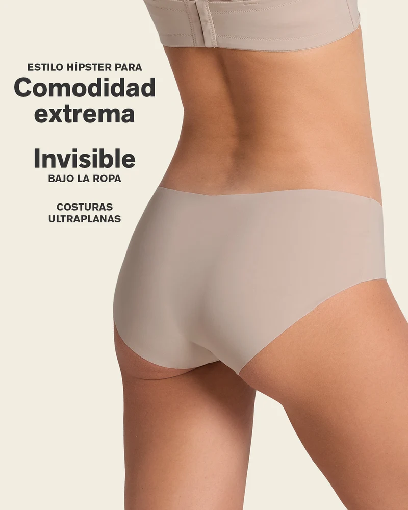 Culotte hipster invisible ultra plate sans élastiques et peu de coutures