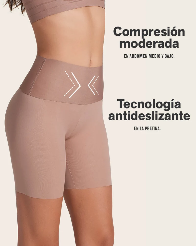 PowerStay Short & Stripe Undetectable Panty en Habano