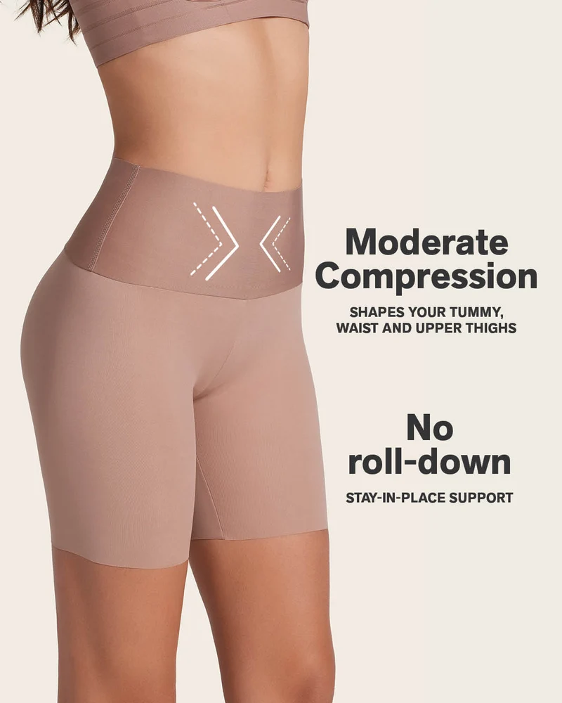 PowerStay Short & Stripe Undetectable Panty en Habano