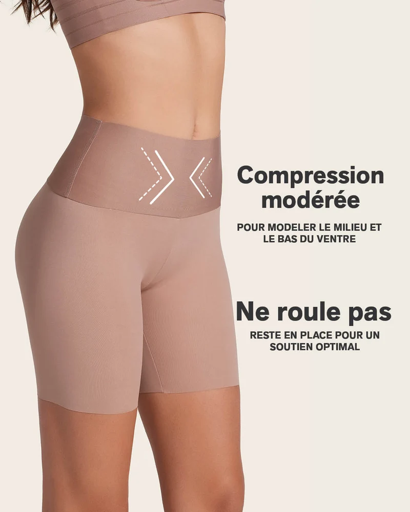 Lot de 2 shorts sculptants contrôle modéré effet invisible avec bande antidérapante