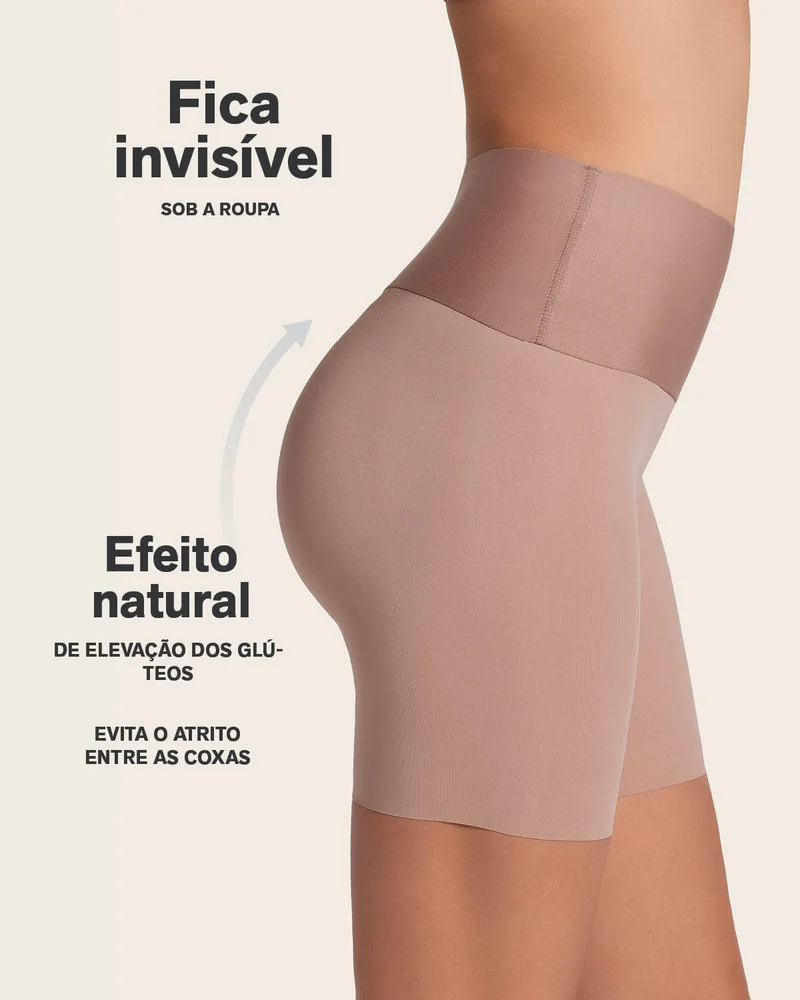 PowerStay Short & Stripe Undetectable Panty en Habano