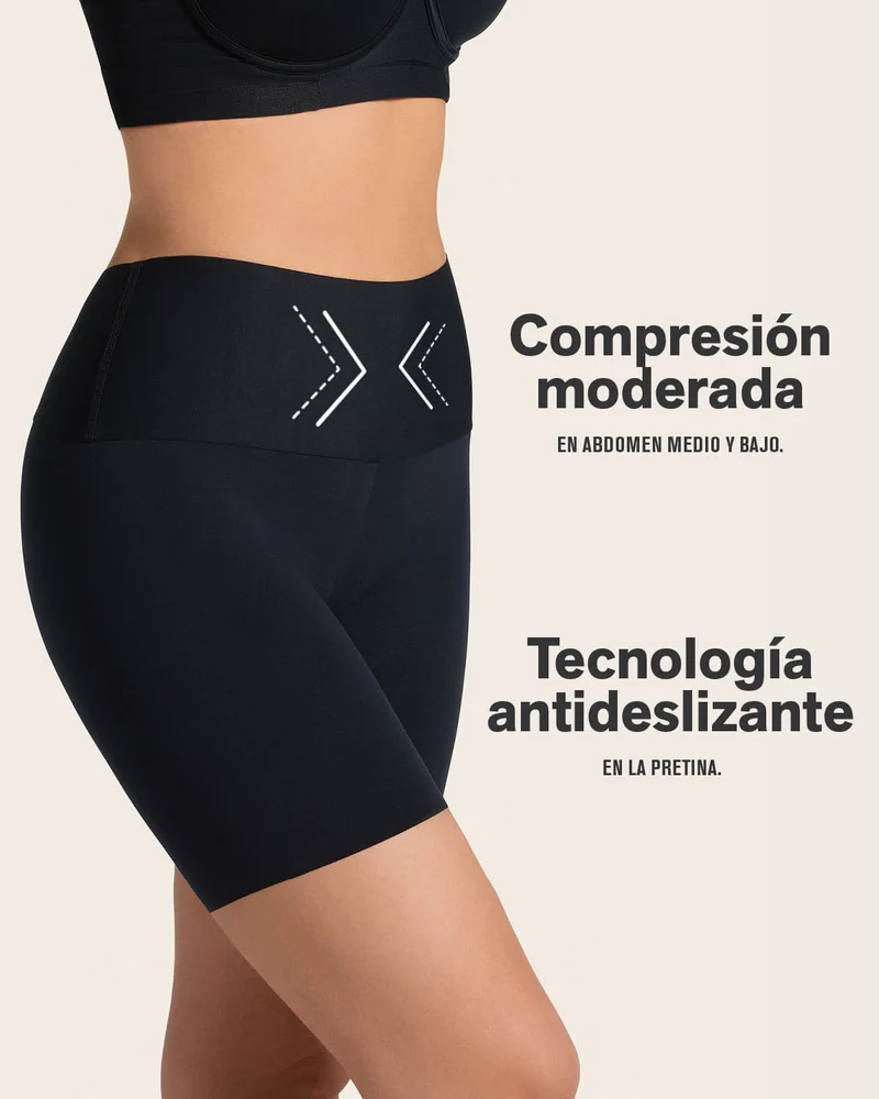 PowerStay Short & Stripe Undetectable Panty en Negro