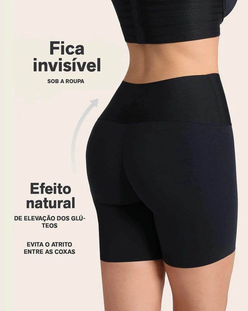 PowerStay Short & Stripe Undetectable Panty en Negro