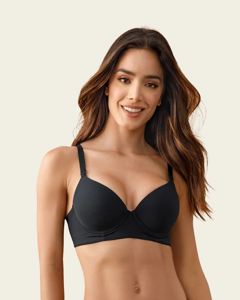 Soutien-gorge push-up à bonnets lisses