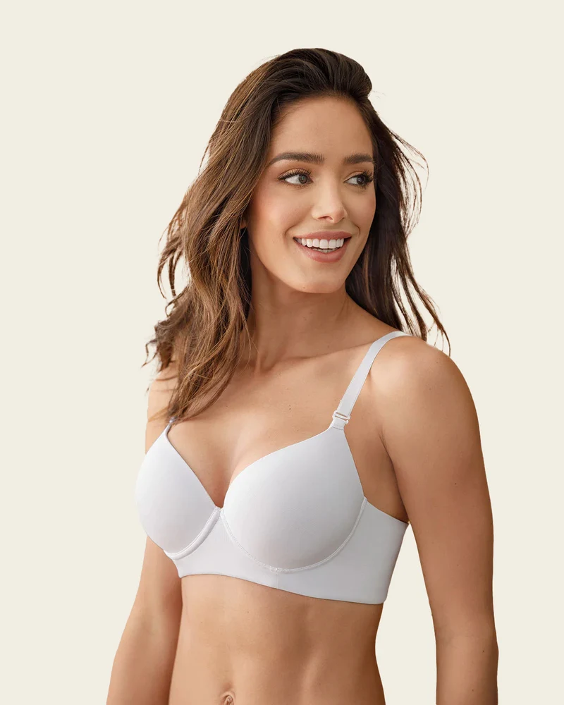 Soutien-gorge push-up à bonnets lisses